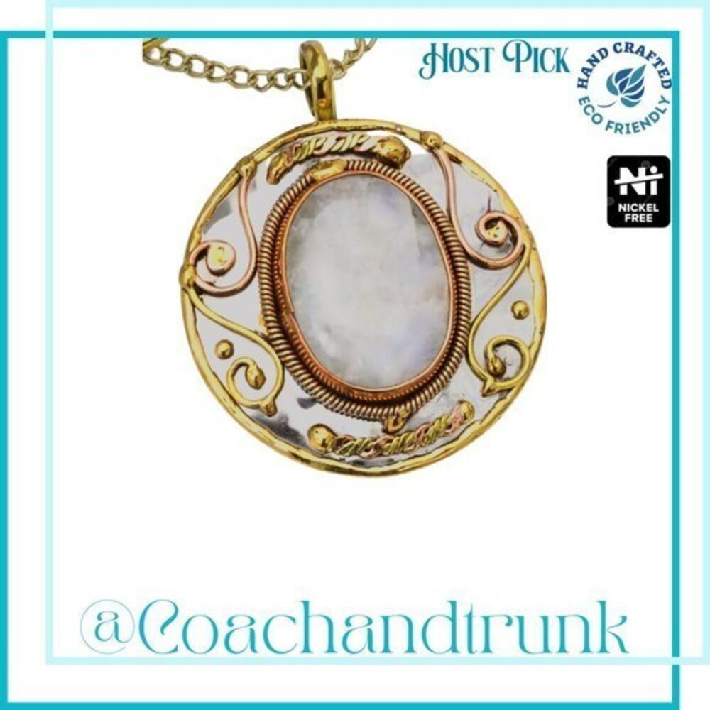 New With Tag Artisan Handcrafted Natural Moonstone Necklace